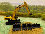 1:50 Scale Plastic 40+Ton Bucket set with Quick Hitch choice