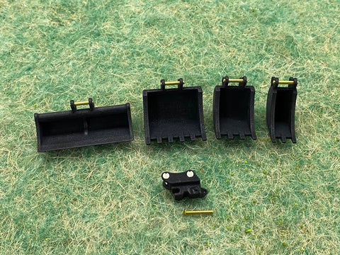 1:32 Scale Plastic Bucket Set with hitch for the JCB Hydradig Excavator