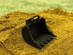 1:35 Scale Plastic 6 Tooth Bucket for the Joal JCB 4CX