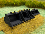 1:50 Scale Plastic 40+Ton Bucket set with Quick Hitch choice